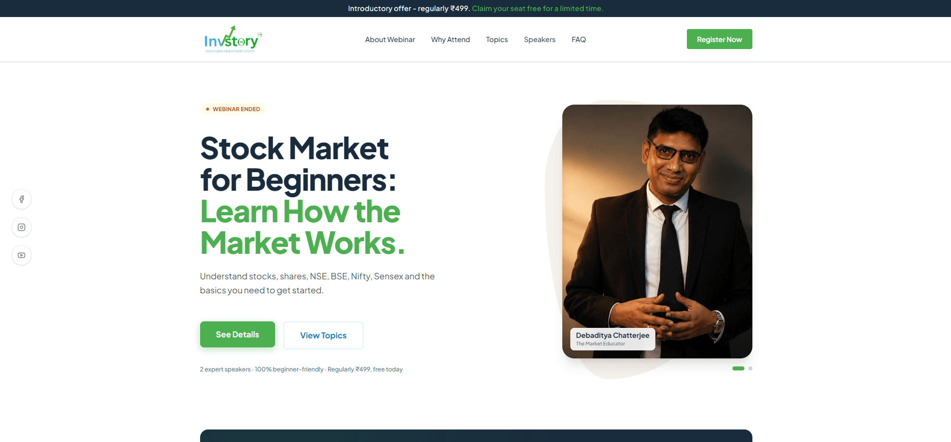 Webinar & Registration Management — webinar landing page