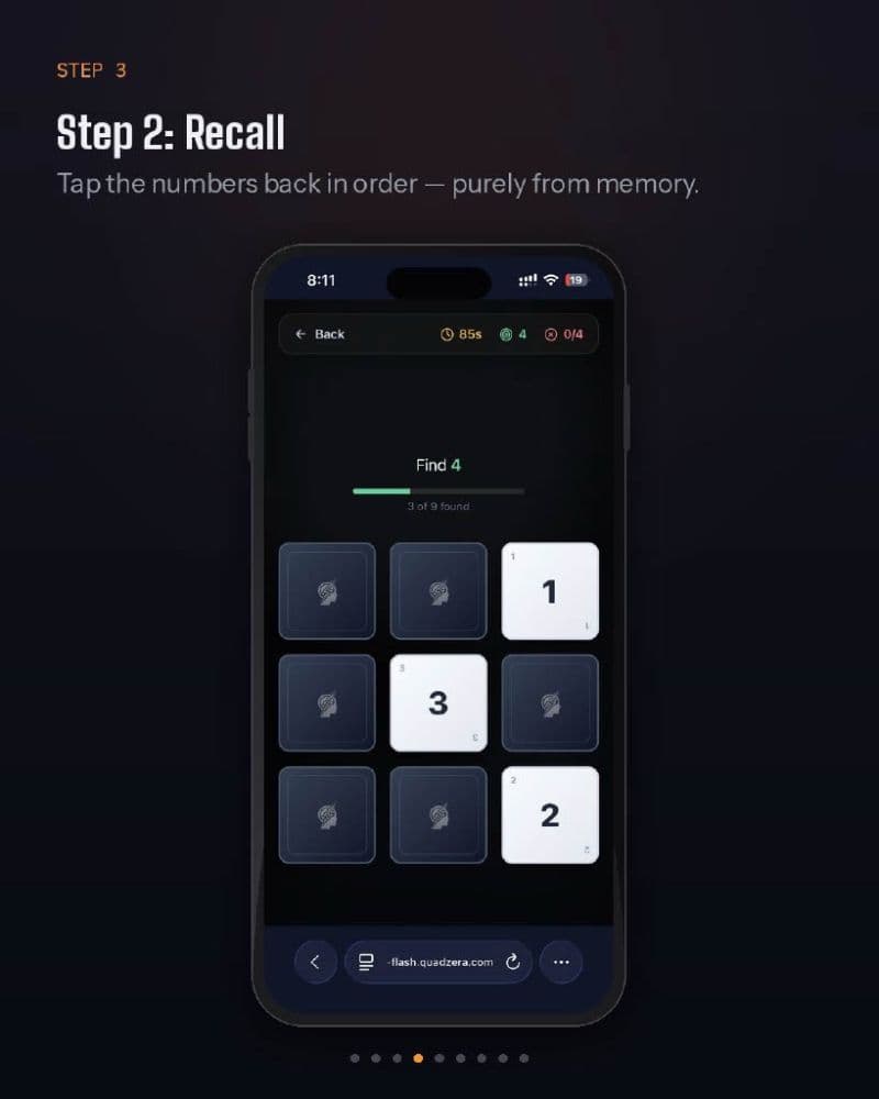MindFlash — recall the sequence
